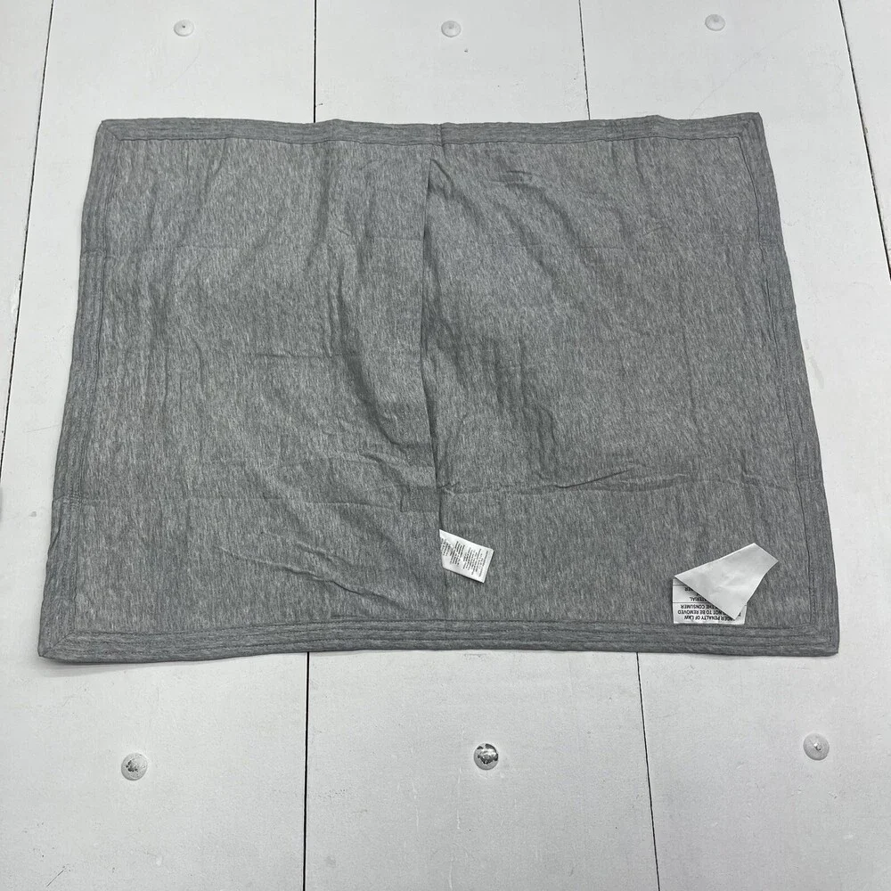 West Elm Grey Jersey Standard Pillow Case Sham Size 20x26in